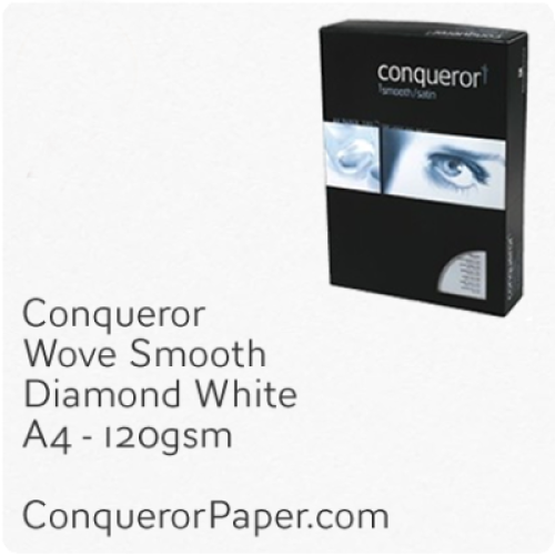 PAPER - Wove.42521C, TINT:DiamondWhite, FINISH:Wove, PAPER:120gsm, SIZE:A4-210x297mm, QTY:250Sheets, WATERMARK:No